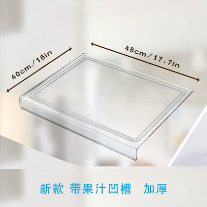 Cross-border acrylic cutting board kitchen countertop transparent fruit and vegetable cutting board cooked food cutting board plexiglass tray