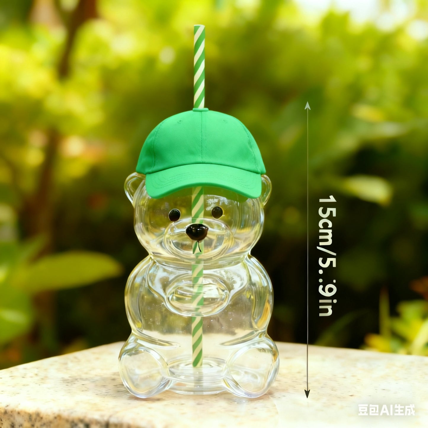 Glass Bear Cup Limited Edition, a popular cross-border e-commerce design cup featuring a bear-shaped barista design, is now available for cold drinks.