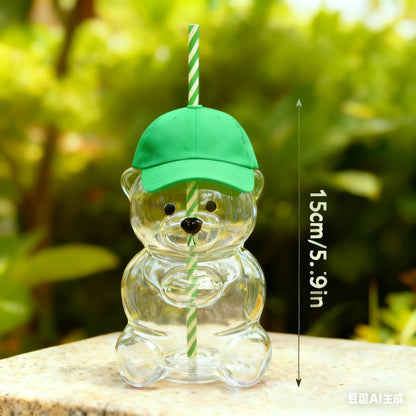 Glass Bear Cup Limited Edition, a popular cross-border e-commerce design cup featuring a bear-shaped barista design, is now available for cold drinks.