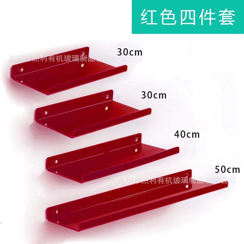 Acrylic rack color wall-mounted punch-free storage rack kitchen bathroom bedroom wall partition rack
