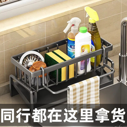 Multifunctional sponge rack drain rack kitchen rack sink rag countertop detergent dishcloth storage rack