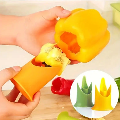 2-piece set of pepper corers, vegetable seed removers, creative kitchen gadgets, fruit and vegetable corers wholesale