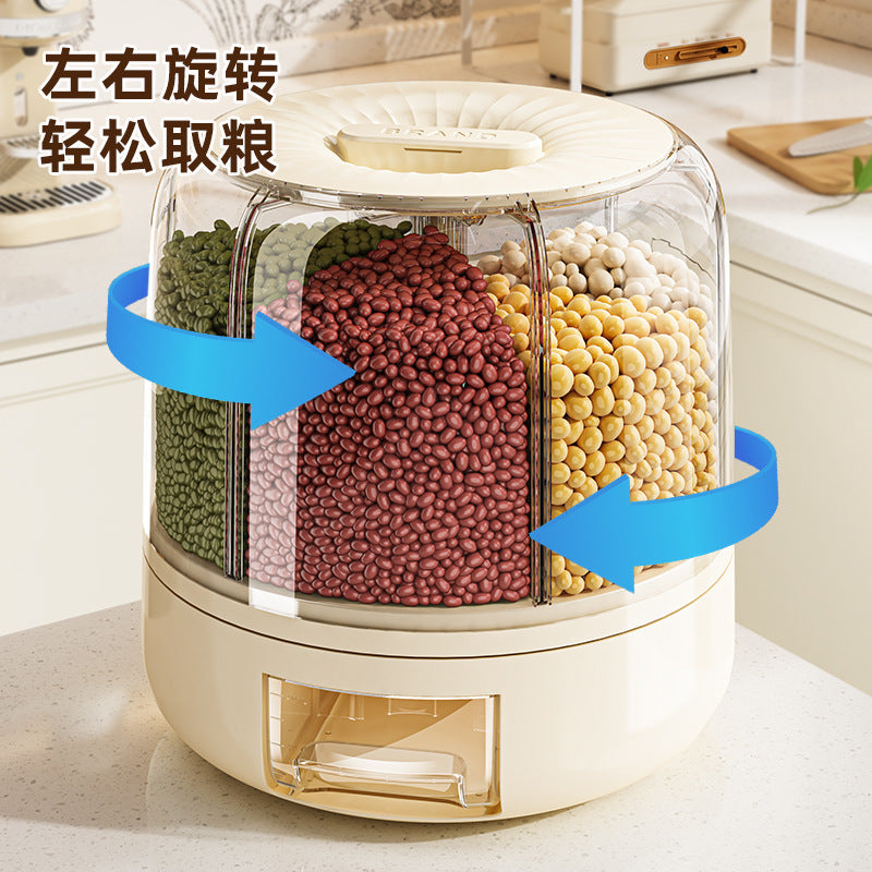 Storage box for grains, kitchen rice bucket, sealed rice jar, food grade moisture-proof and insect-proof food storage