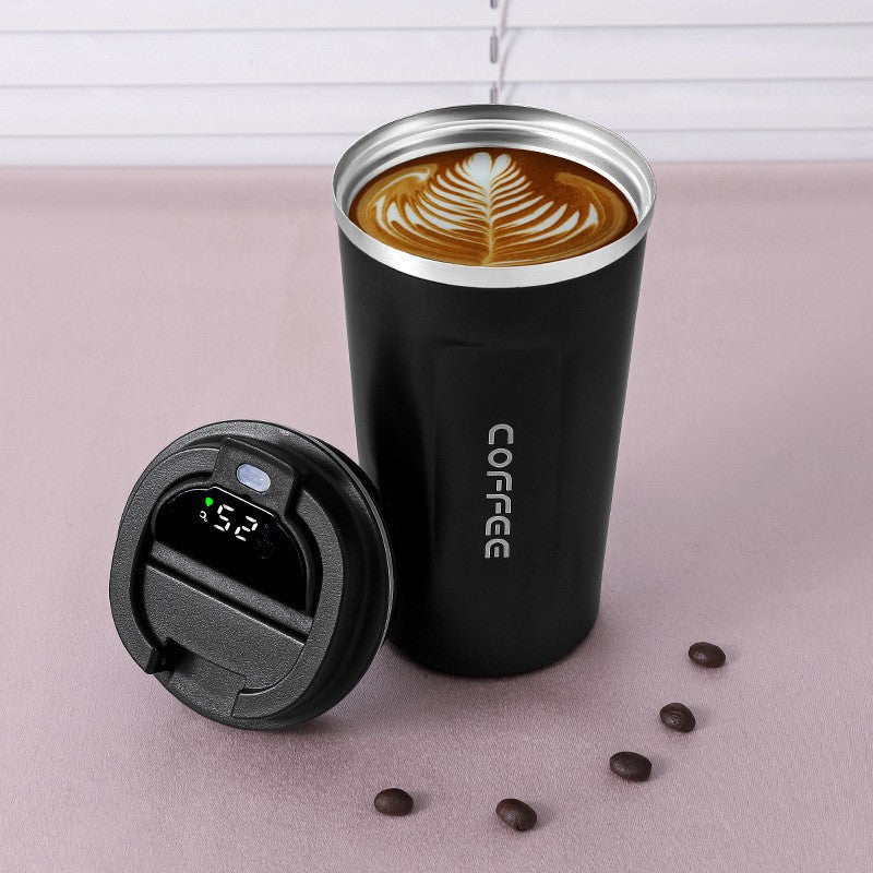 Stainless steel car vacuum coffee cup outdoor leisure simple thermos cup portable double-layer office tea cup wholesale