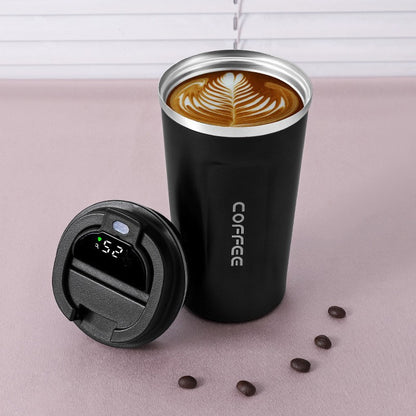 Stainless steel car vacuum coffee cup outdoor leisure simple thermos cup portable double-layer office tea cup wholesale