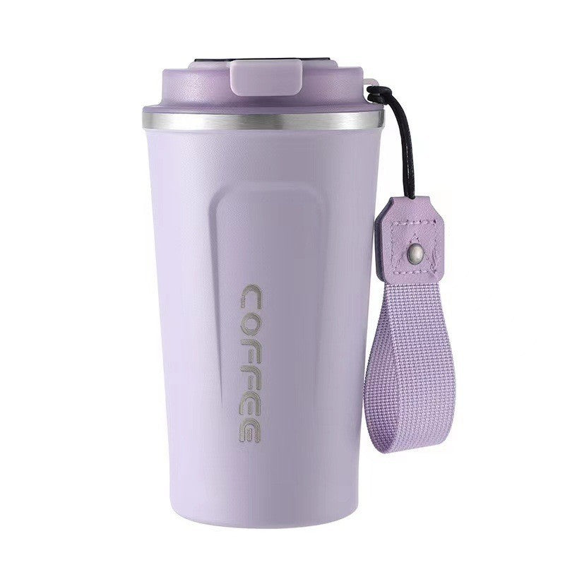Simple style pure color 304 stainless steel thermos cup intelligent display temperature coffee cup car portable wholesale logo