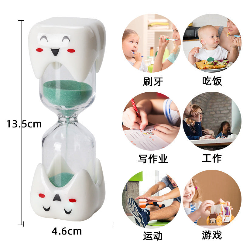 Children's brushing timer smiley face hourglass timer birthday gift creative decorative ornament small hourglass event gift