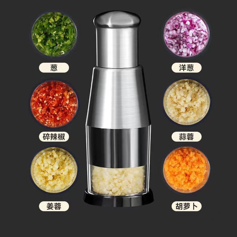 Multifunctional stainless steel pat knife manual press garlic press kitchen vegetable cutter garlic mash garlic press