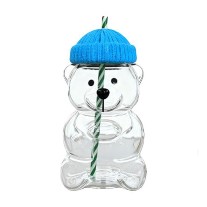 Glass Bear Cup Limited Edition, a popular cross-border e-commerce design cup featuring a bear-shaped barista design, is now available for cold drinks.