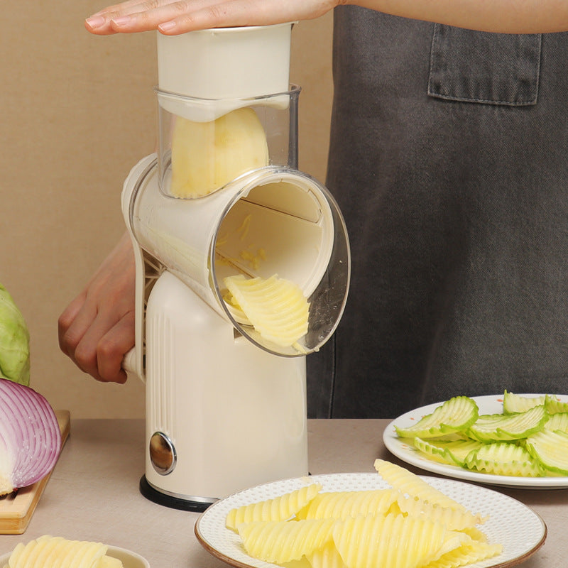 Keoco Multifunctional Vegetable Cutter, Potato and Cucumber Shredder, Hand-operated Rotary Vegetable Cutter, Kitchen Tool