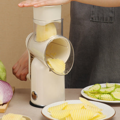 Keoco Multifunctional Vegetable Cutter, Potato and Cucumber Shredder, Hand-operated Rotary Vegetable Cutter, Kitchen Tool