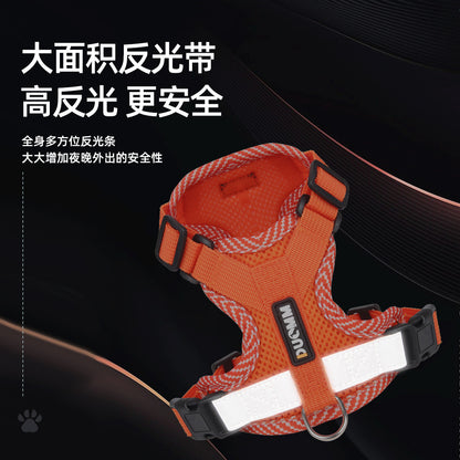 New dog chest harness Dopamine pet chest harness reflective breathable pet leash pet supplies