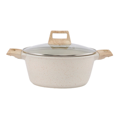 Maifan stone non-stick pot thickened large-capacity 4L double-bottomed soup pot household cooking pot stew pot porridge cooking noodle pot