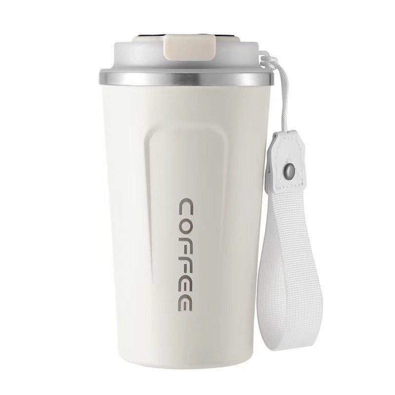 Simple style pure color 304 stainless steel thermos cup intelligent display temperature coffee cup car portable wholesale logo