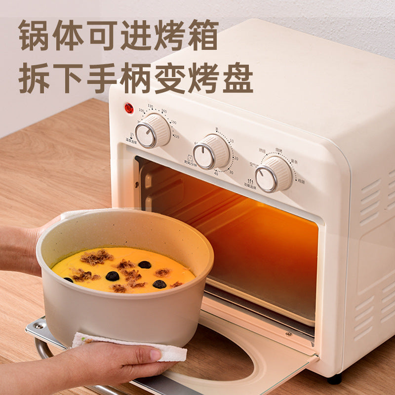 New medical stone set pot non-stick removable set composite pot bottom induction cooker microwave oven pan