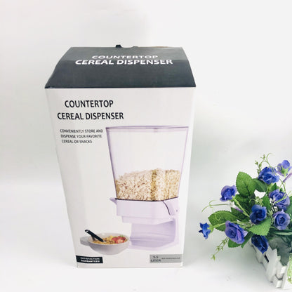 5.5L Cereal Machine Food Grain Storage Jar Cereal Machine Kitchen Cereal Dispenser