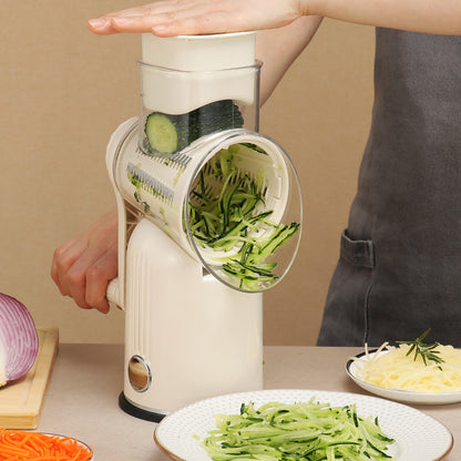 Keoco Multifunctional Vegetable Cutter, Potato and Cucumber Shredder, Hand-operated Rotary Vegetable Cutter, Kitchen Tool
