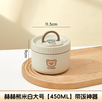 Ceramic food storage bowl gift box, multi-functional sealed bowl, double-boiler stew pot, microwave heating egg steamer bowl