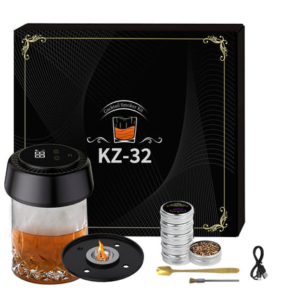 New cross-border electric whiskey smoker/bartender, water-free, reusable smoke machine for gourmet cooking.