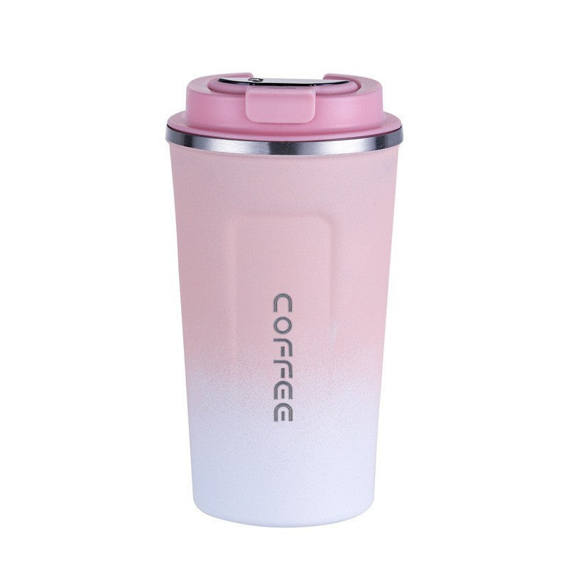 Simple style pure color 304 stainless steel thermos cup intelligent display temperature coffee cup car portable wholesale logo