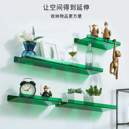 Acrylic rack color wall-mounted punch-free storage rack kitchen bathroom bedroom wall partition rack
