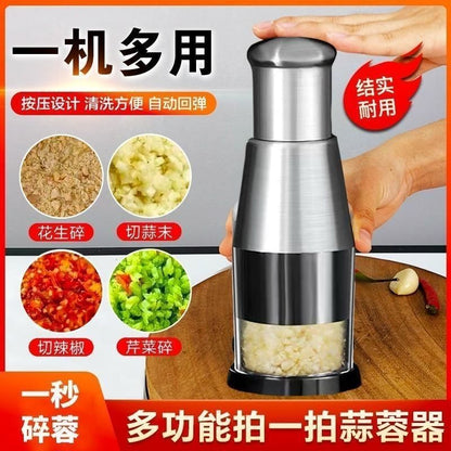 Multifunctional stainless steel pat knife manual press garlic press kitchen vegetable cutter garlic mash garlic press
