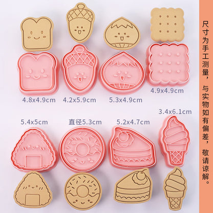 Capybara cartoon cookie cutter, household 3D pressing and cutting mold, fondant baking tool