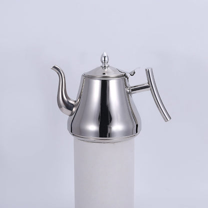 Thickened stainless steel teapot with filter for hotels, restaurants and teahouses, universal kettle for tea brewing, wholesale