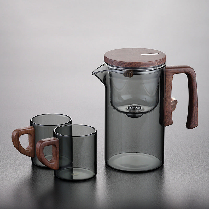 Elegant cup teapot tea water separation household tea brewing artifact magnetic suction tea brewer glass filter teapot tea set