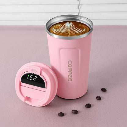 Stainless steel car vacuum coffee cup outdoor leisure simple thermos cup portable double-layer office tea cup wholesale