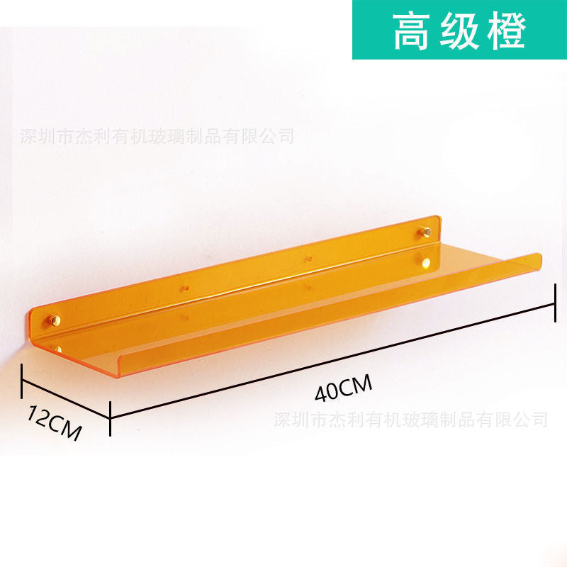 Acrylic rack color wall-mounted punch-free storage rack kitchen bathroom bedroom wall partition rack