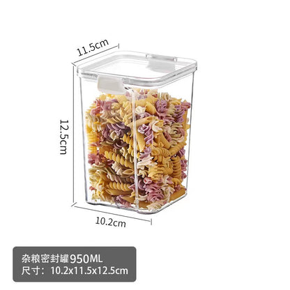 Square flower tea packaging box, 460ml, four-compartment plastic airtight container, food-grade storage box.