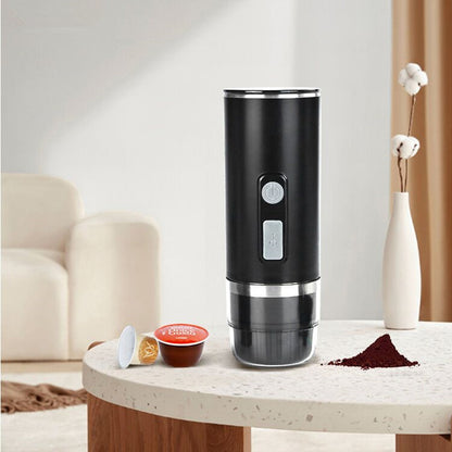 Portable capsule coffee machine Italian high pressure wireless electric portable coffee pot outdoor capsule coffee powder dual use