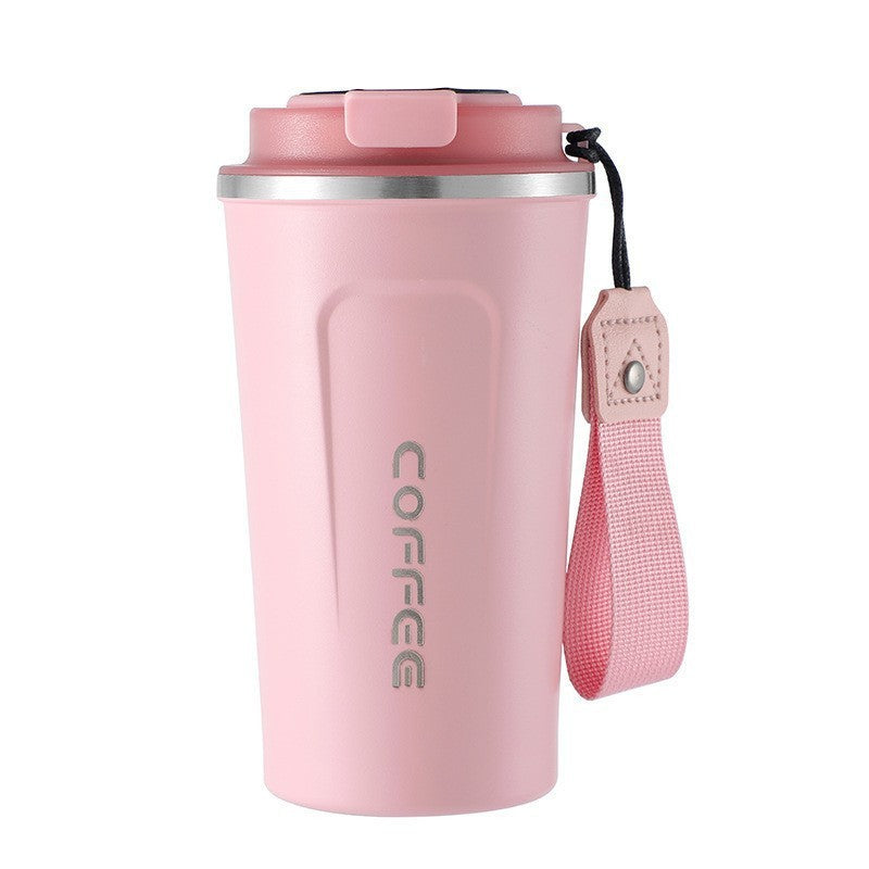Simple style pure color 304 stainless steel thermos cup intelligent display temperature coffee cup car portable wholesale logo