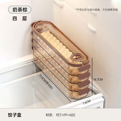 Dumpling box household food grade kitchen refrigerator gap storage box uforu multi-layer non-stick bottom quick-freeze fresh-keeping box