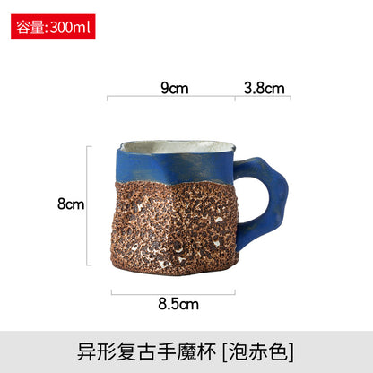 Ceramic coffee cup high-value retro internet celebrity high-end exquisite ins style mug water cup office cup gift