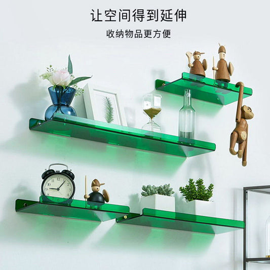 Acrylic rack color wall-mounted punch-free storage rack kitchen bathroom bedroom wall partition rack