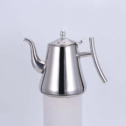 Thickened stainless steel teapot with filter for hotels, restaurants and teahouses, universal kettle for tea brewing, wholesale