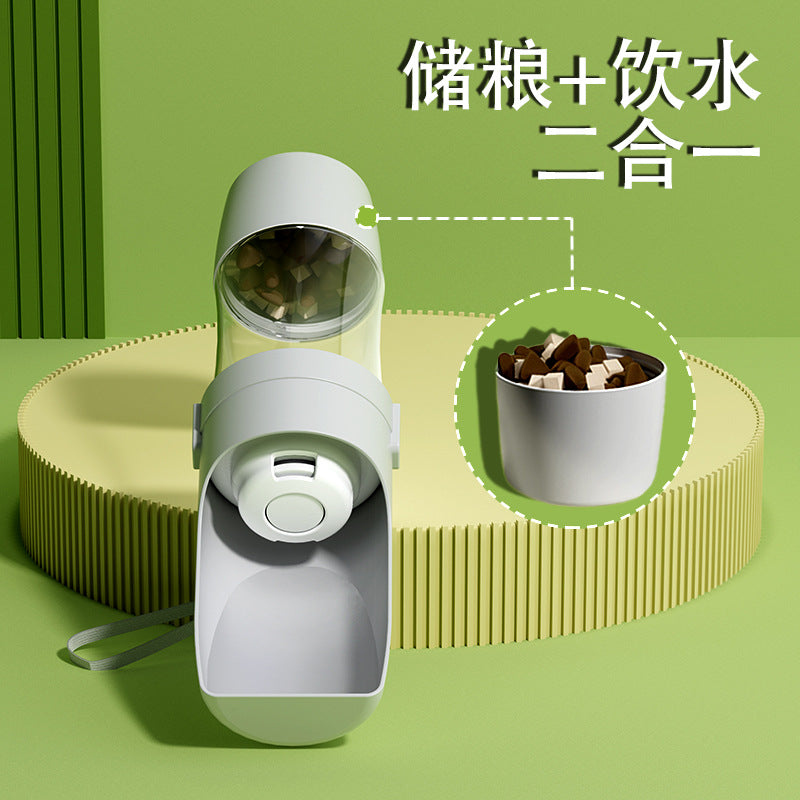 Dog outdoor water cup dog kettle outdoor portable detachable water cup cat food storage accompanying cup pet drinking water