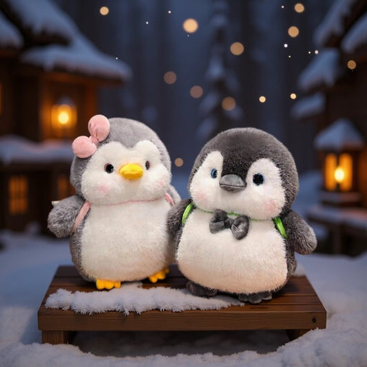 Skip-school penguin plush toy, boys and girls sleeping pillow, birthday gift, children's sleep companion, rag doll.