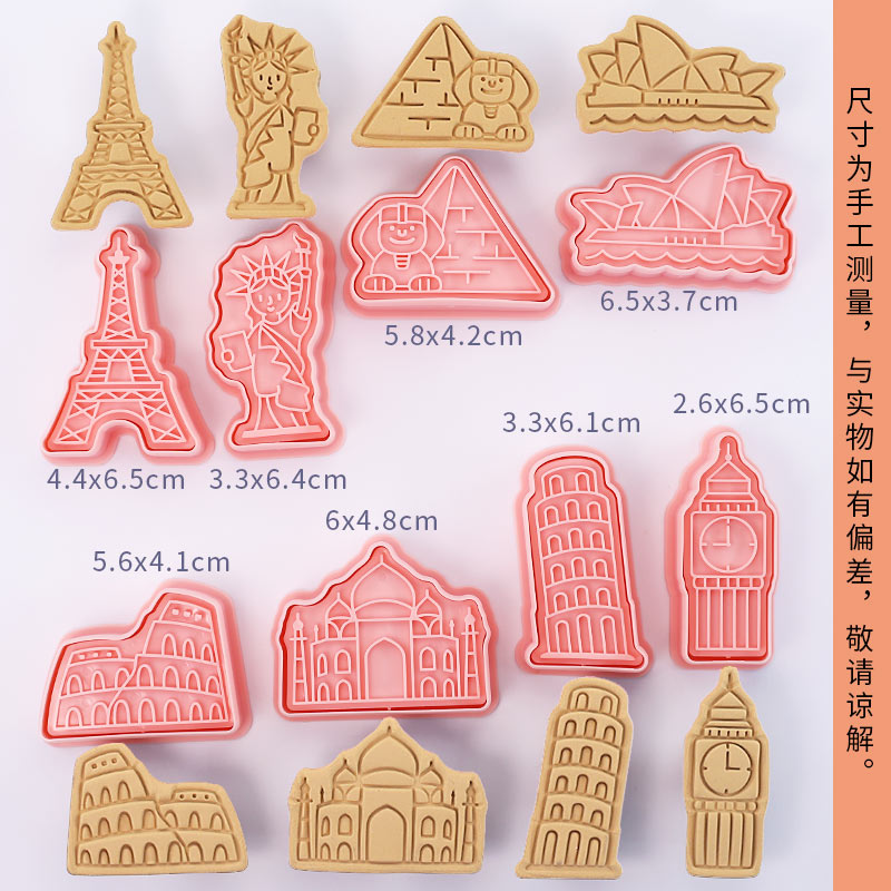 Capybara cartoon cookie cutter, household 3D pressing and cutting mold, fondant baking tool