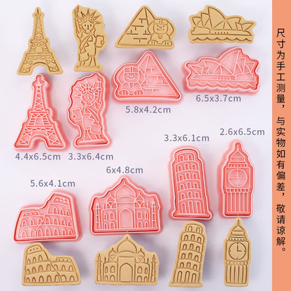 Capybara cartoon cookie cutter, household 3D pressing and cutting mold, fondant baking tool