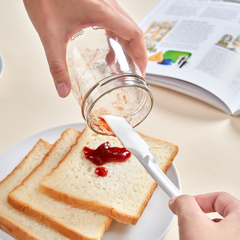 New household high-temperature resistant silicone mixing spatula, baking multi-functional butter and jam spreader with easy-open can.