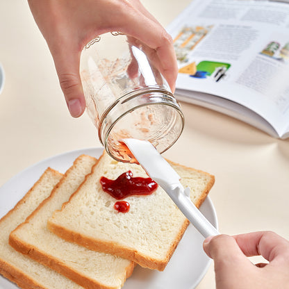 New household high-temperature resistant silicone mixing spatula, baking multi-functional butter and jam spreader with easy-open can.