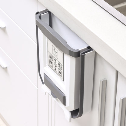 Household cabinet door hanging trash can kitchen folding trash can car creative plastic wastebasket tube factory direct sales