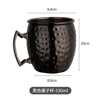 Cross-border hot selling Moscow cup mule cup 304 stainless steel copper-plated hammer point cup bare body cup wine glass cocktail cup