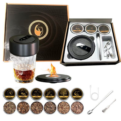 New cross-border electric whiskey smoker/bartender, water-free, reusable smoke machine for gourmet cooking.