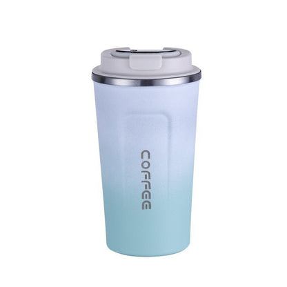Simple style pure color 304 stainless steel thermos cup intelligent display temperature coffee cup car portable wholesale logo