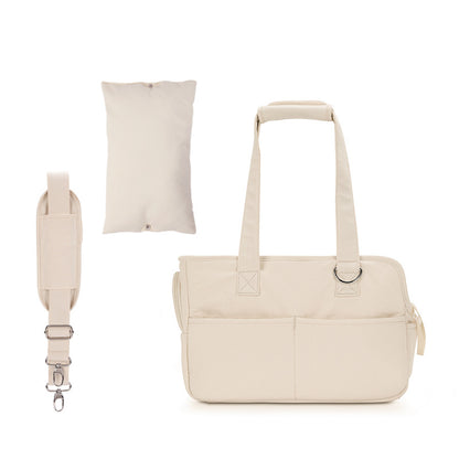Korean-style stylish portable cat bag, handbag, dog bag, crossbody pet shoulder bag, breathable cat bed