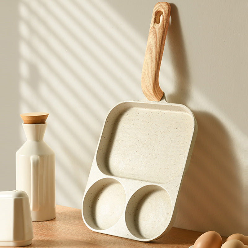 Medical stone bacon steak pan household breakfast pan fried egg artifact non-stick three-in-one egg hamburger pan